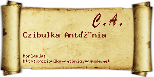 Czibulka Antónia névjegykártya