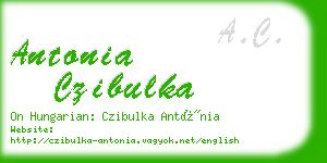 antonia czibulka business card